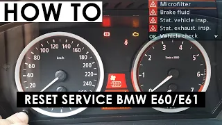 BMW E60/E61 How To Reset Service | Brake Fluid | Microfilter