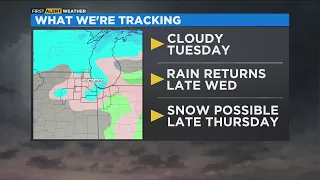 Chicago First Alert Weather: Cloudy Tuesday, rain returns late Wednesday