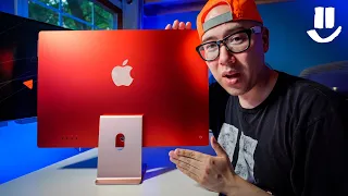 iMac 2021 M1 (Pink/Red) - Unboxing, Setup, First Impressions!