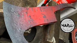 HABU  Forging A Damascus Viking Axe