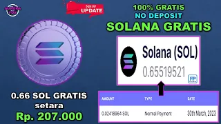 GRATIS !! 0.66 SOLANA ATAU Rp.207.000 GRATISAN 100% NO DEBAT !! FREE CRYPTO SOLANA / SOL LEGIT 2023