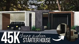 BLOXBURG | NO GAMEPASS Cheap Modern Starter House | 45k | Speedbuild