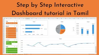 How to create interactive dashboard in Excel for beginners in Tamil using Pivot Table & Slicers