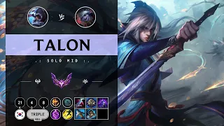 Talon Mid vs Tristana - KR Master Patch 14.9