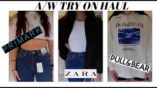 AUTUMN/WINTER TRY ON HAUL - PRIMARK, PULL & BEAR, ZARA!