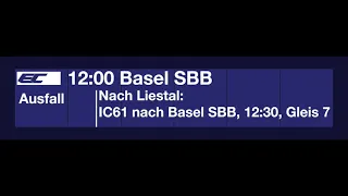 BLS TTS Ausfallmeldung zum EuroCity nach Basel SBB (Personaldisposition)