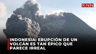 Video: Erupción de un volcán en Indonesia es tan épico que parece irreal