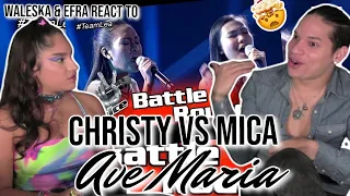 This is the most ANGELIC vocal battle I've EVER seen😲| Christy vs. Mica - Ave Maria |The Voice Teens