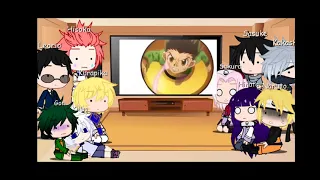 Hunter x Hunter and Naruto react to Gon vs Hisoka and Killua vs Rammot|Gacha Clup/Life|Tsuki-Chan~