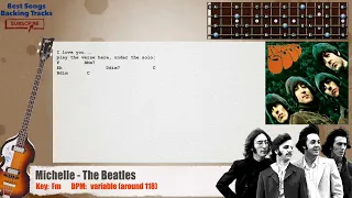 🎻 Michelle - The Beatles Bass Backing Track with chords and lyrics