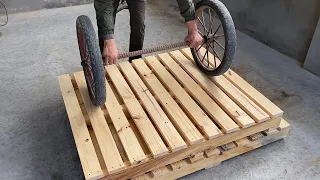 Creative Ideas And Ways To Recycle And Reuse A Wooden Pallet // Build Trailers From Wooden Pallets