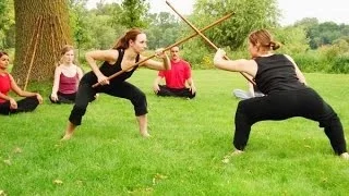 Kalaripayattu Training - Stick Fight Techniques (part 4) -Kalaripayattu fight  basic exercise