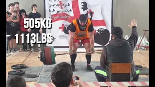 505kg/1113lbs Ivan Makarov deadlift World Record attempts