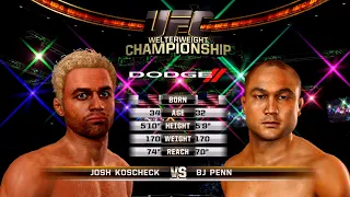 UFC Undisputed 3 Gameplay BJ Penn vs Josh Koscheck