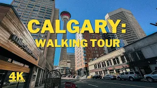 Walking tour Calgary, Alberta, Canada: Downtown, Tower, West End. 4K Immersive Binaural City Sounds