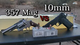 357 Magnum VS 10mm Ballistics Gel Test