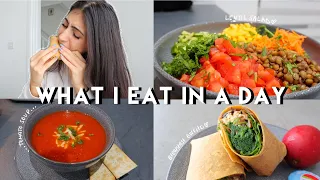 What I Eat In A Day | Breakfast Burrito, Lentil Salad, Fav Tomato Soup, Haul + more! |