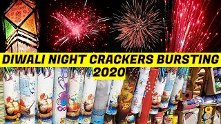 DIWALI NIGHT CRACKERS & SKY SHOTS BURSTING - Testing Mega Diwali Stash 2020