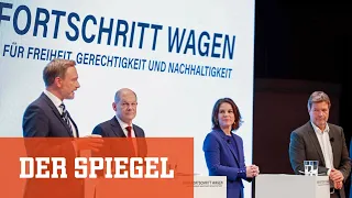 Ampelspitzen stellen Koalitionsvertrag vor | DER SPIEGEL