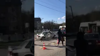 Потрійна аварія на вулиці Воробкевича у Чернівцях