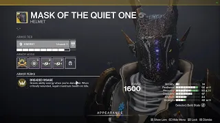 So I put on Mask of the Quiet One