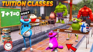 Oggy Ask Questions & Answers in His Tuition With Shinchan | Oggy Open Oggy Tuition Classes in GTA 5