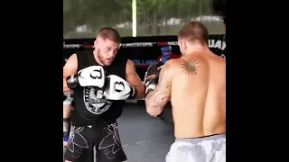 Rafael Fiziev and Brad Riddell sparring @ Tiger Muay Thai