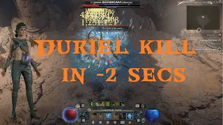 Diablo 4 - Season 3 Solo Sorcerer Duriel kill in less than 2 seconds