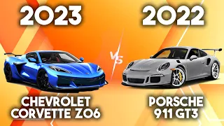 2023 Chevrolet Corvette Z06 vs 2022 Porsche 911 GT3