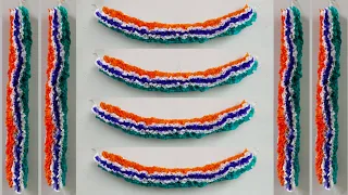 How To Make Tricolours Crepe Paper Garland making Ideas for School/Office|Republic/Independence Day