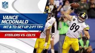 Ryan Shazier's RIDICULOUS Pick Sets Up Big Ben's TD & 2-Point Try! | Steelers vs. Colts | NFL Wk 10