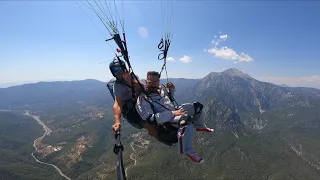 Paragliding in Turkey with Escape. From start to landing. Tahtali (Olympos), 2365 m. july 2021