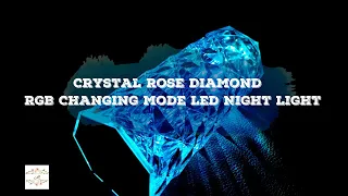 Unboxing Crystal Rose Diamond RGB Changing Mode Led Night Light