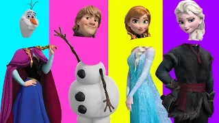 Wrong heads Frozen: Elsa, Anna and Kristoff, Olaff for kids