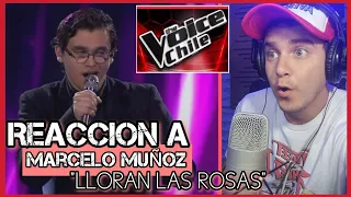 CANTA CRISTIAN CASTRO! / Reacción a Marcelo Muñoz con "Lloran las rosas" / The voice Chile