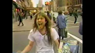 Iron Maiden - Bruce sells Live after Death on the streets of NYC - 1985 tour