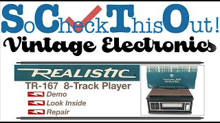 Will NIB WATER DAMAGED 8 Track player WORK 40 years later? Realistic TR-167 tape player Repair Demo