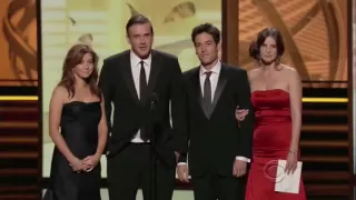 Cast of How I Met Your Mother presents Emmy Award to Matt Hubbard