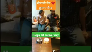 Happy 1St anniversary both of you ❤️❤️@deepanshi_gaurav @kumar_gaurav_sir  kumar gaurav❤️ deepanshi