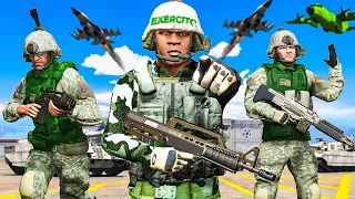 FRANKLIN, MICHAEL E TREVOR entram pro EXERCITO no GTA 5!