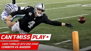 Derek Carr Dives for TD, But Fumbles Out of End Zone to End Game! | Can't-Miss Play | NFL Wk 15