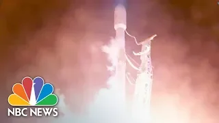 SpaceX Launches Rocket Carrying Satellite Into Space | NBC News