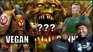(Twins React) What Does Each Faction Actually Eat? | Warhammer 40k Lore - REACTION