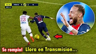 TERRIBLE LESION DE NEYMAR! SALIO LLORANDO en llanto con el PSG vs LYON | Injured video