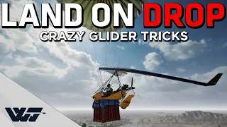 LAND ON AIRDROP? - Flying in the red zone, pushing airdrops - Crazy glider tricks - PUBG