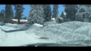 Snowmagesson aftermath for Big Bear, CA. Complete Valley and High elevation drive. PRETTY 2/26/2023