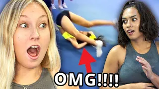 Cheerleader has a CRAZY accident! | Cheerleaders Highlights