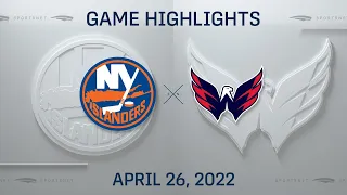 NHL Highlights | Islanders vs. Capitals - Apr 26, 2022