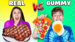 Real vs Gummy food Challenge!