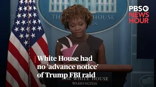 WATCH: White House had no 'advance notice' of Trump FBI raid #shorts